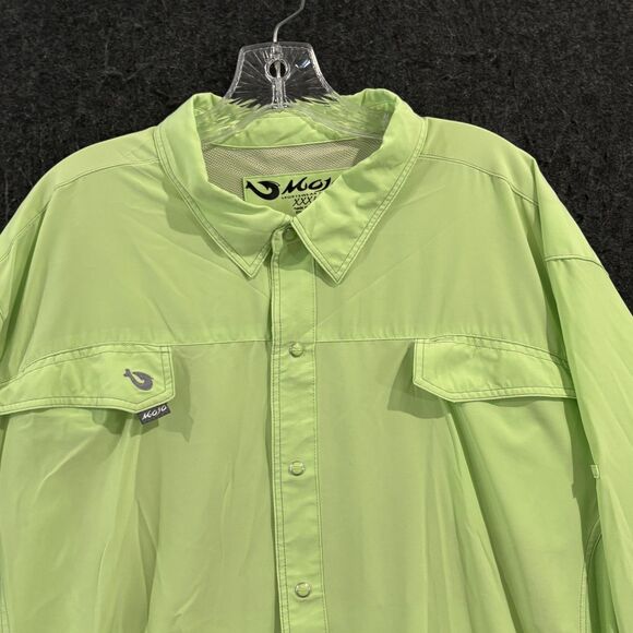 Mojo Sportswear Shirt Men's 3XL Green Performance Fishing Pockets Vented - Picture 2 of 8